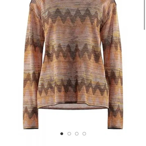M missoni zig zag long sleeves knit top size M